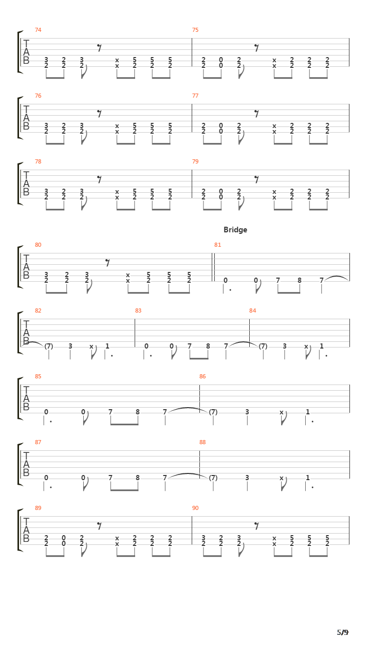 Numb吉他谱