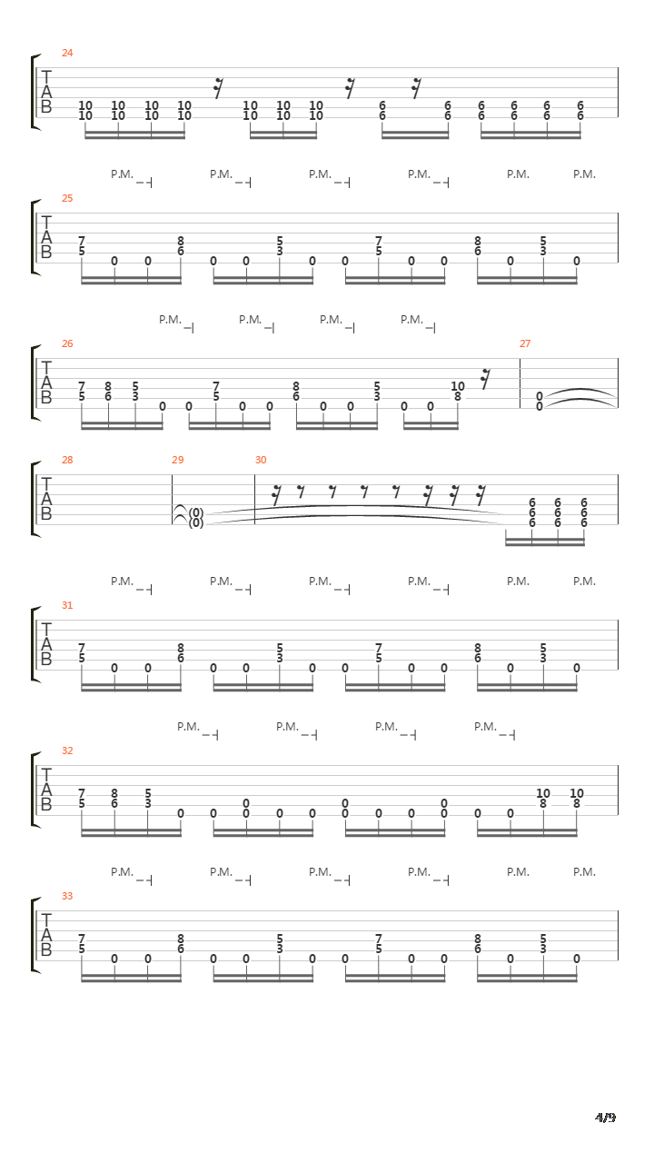 Parasite吉他谱