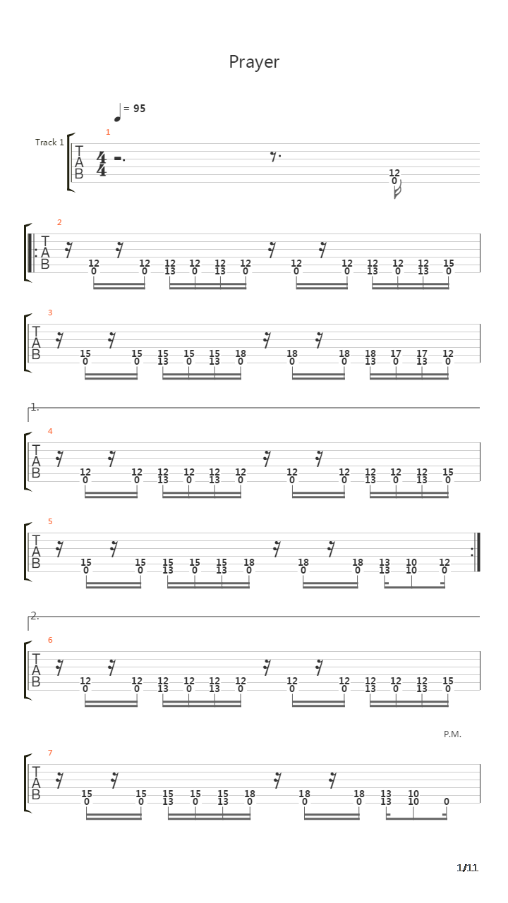 Prayer吉他谱