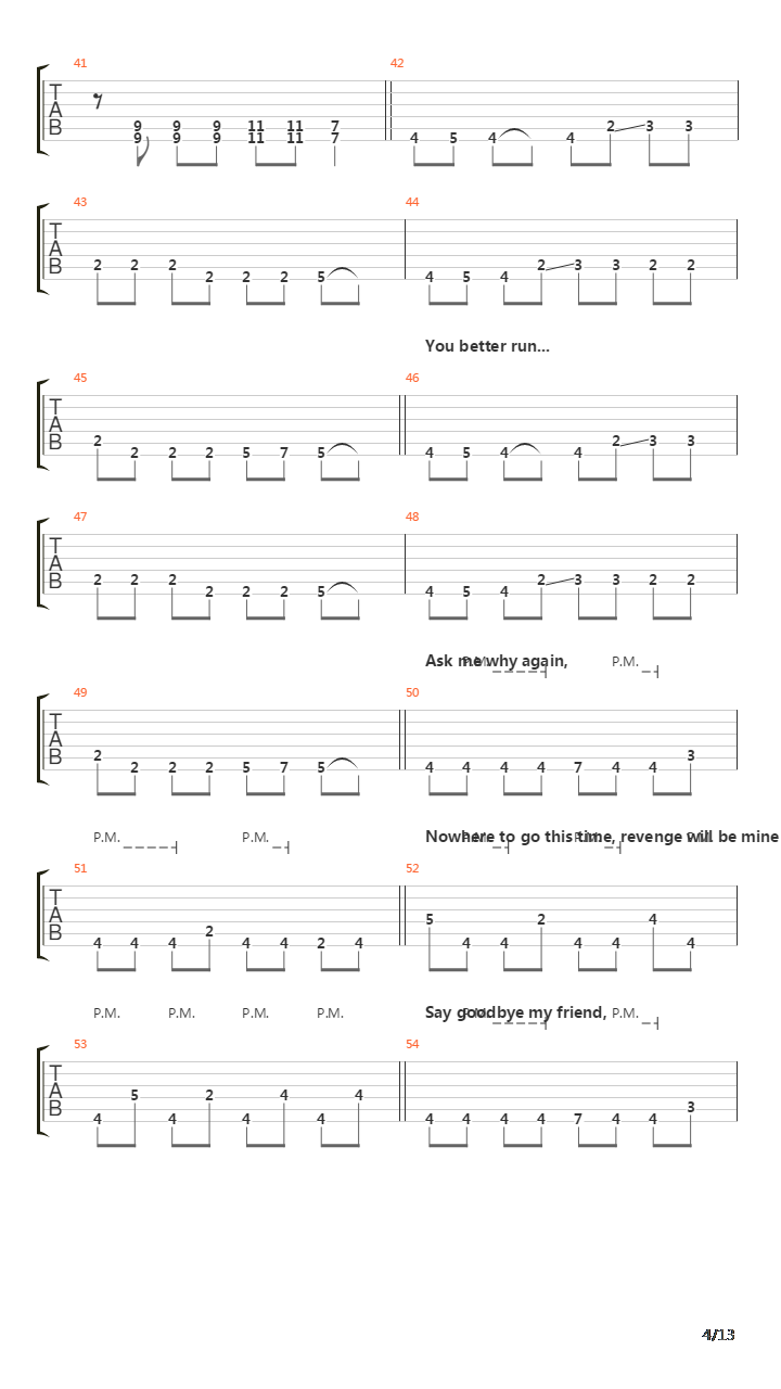 Run吉他谱