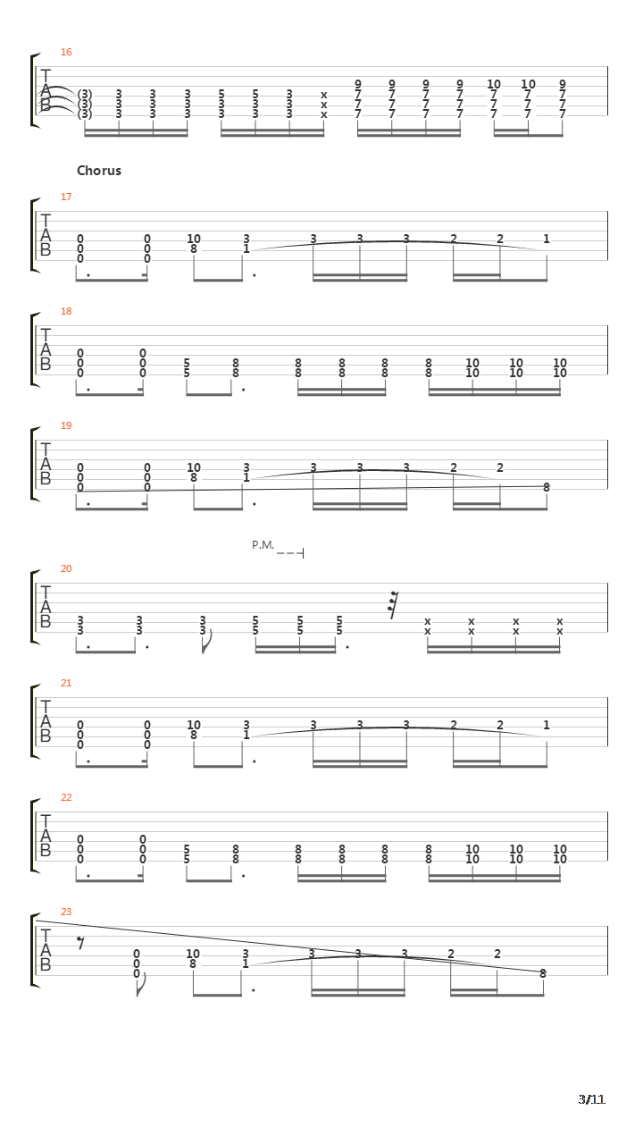 Stricken吉他谱