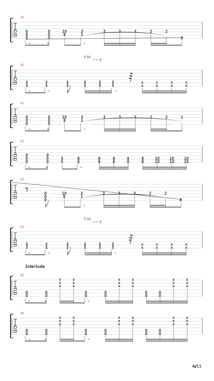 Stricken吉他谱