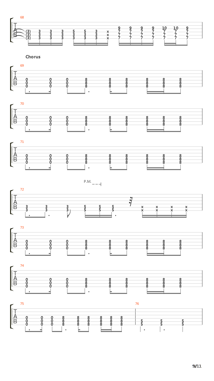 Stricken吉他谱