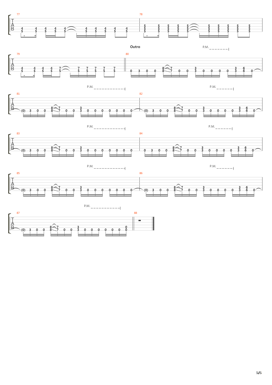 Stricken吉他谱