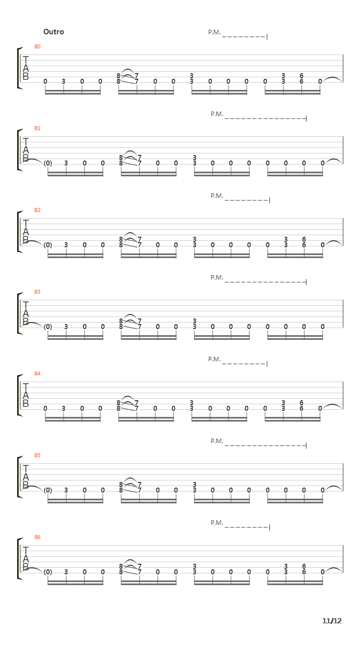 Stricken吉他谱