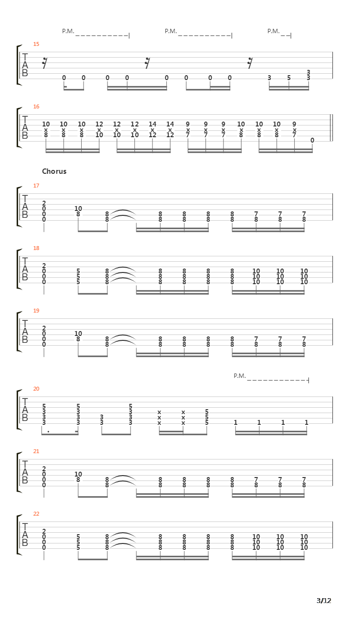 Stricken吉他谱