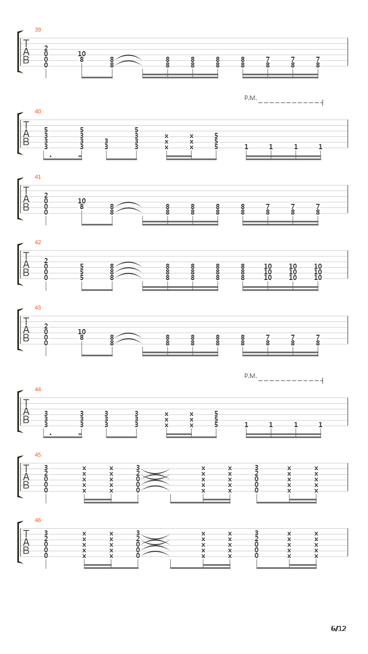 Stricken吉他谱