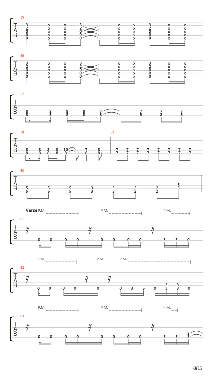 Stricken吉他谱