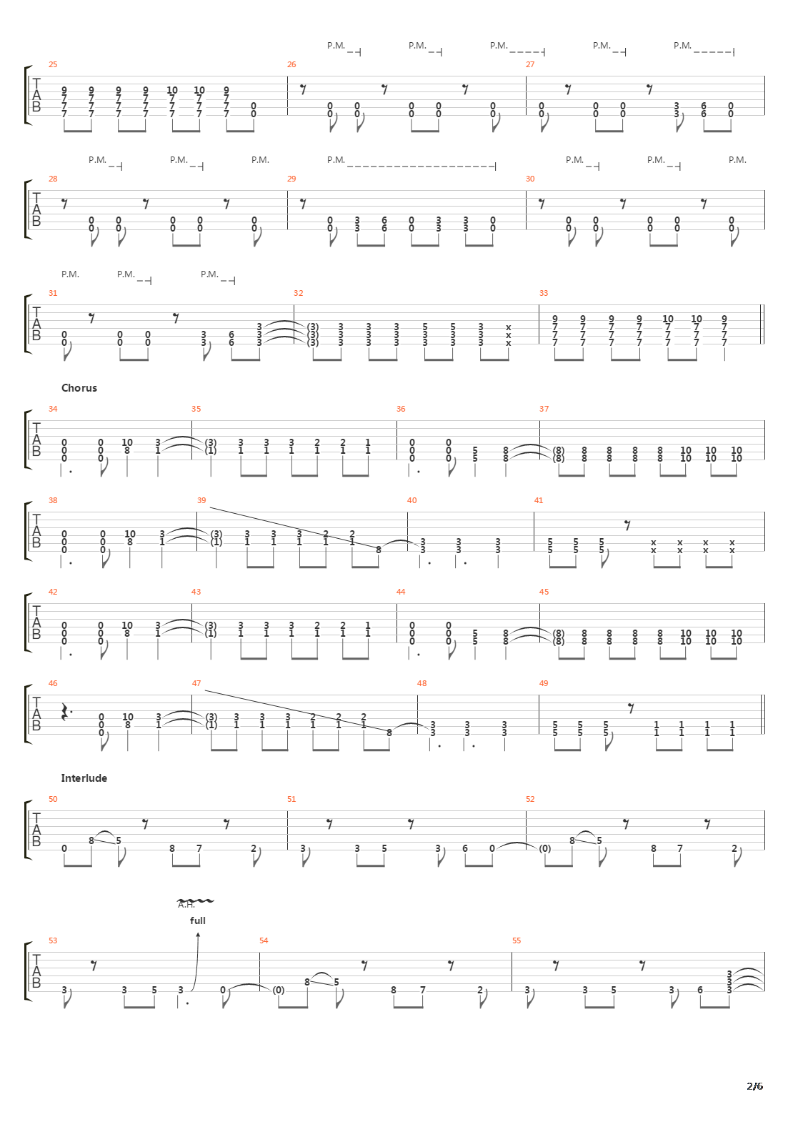 Stricken吉他谱