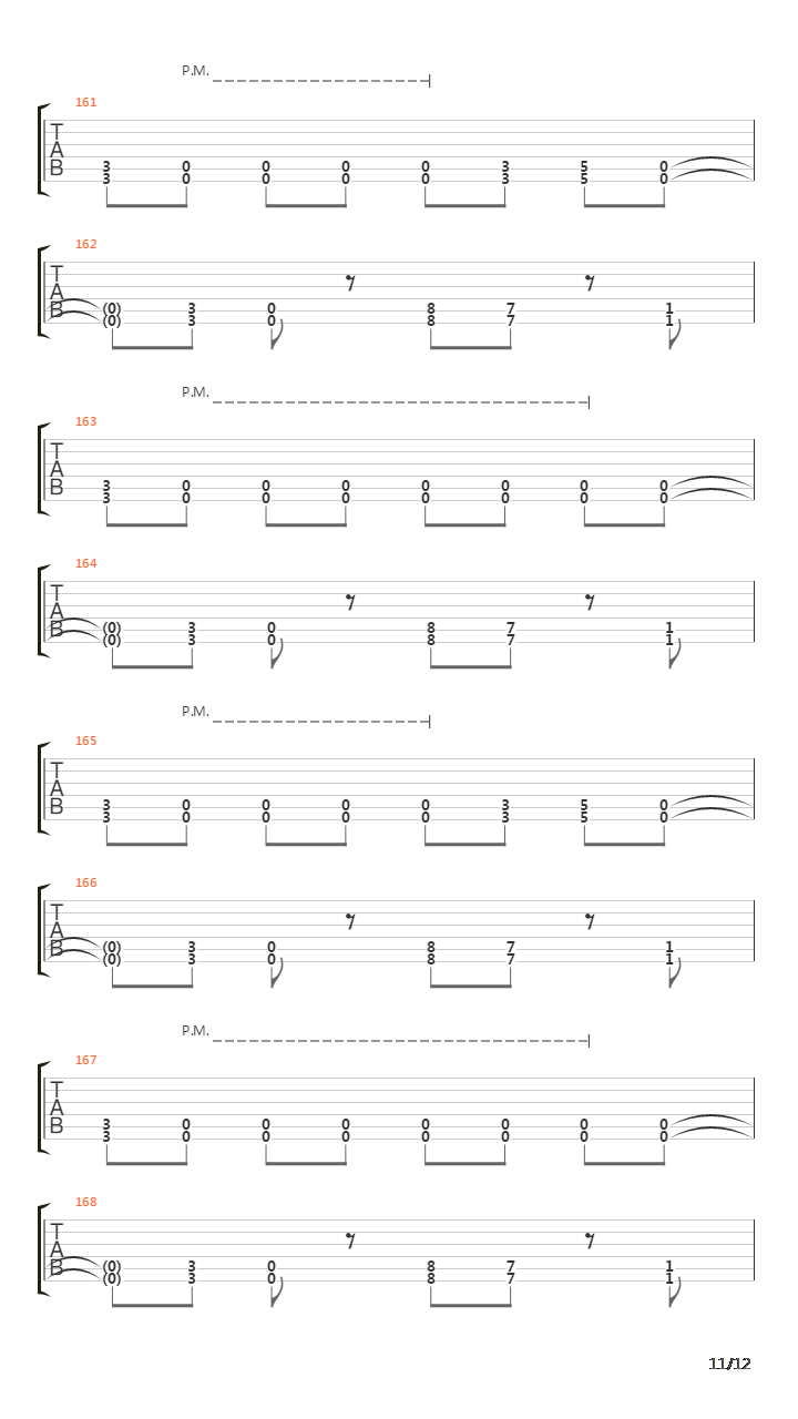 Stricken吉他谱