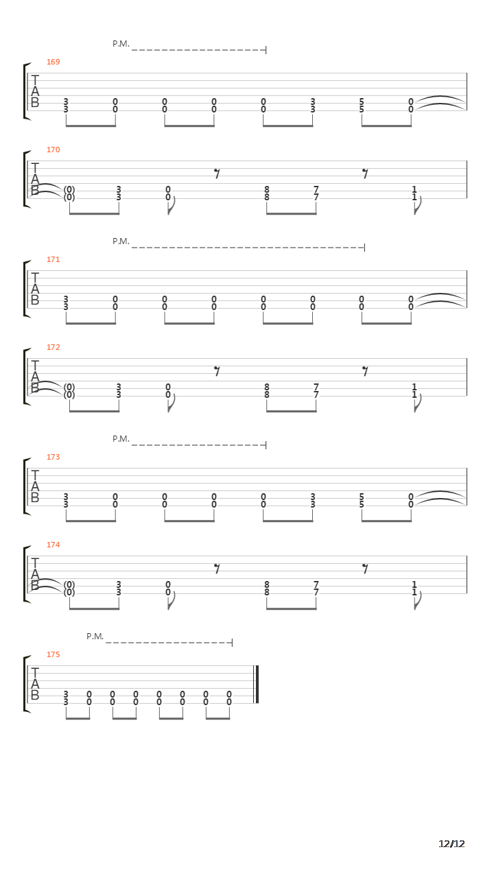 Stricken吉他谱