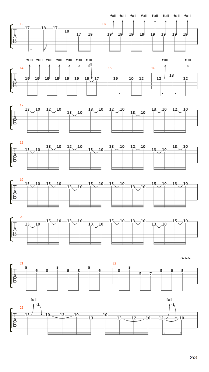 Stricken吉他谱