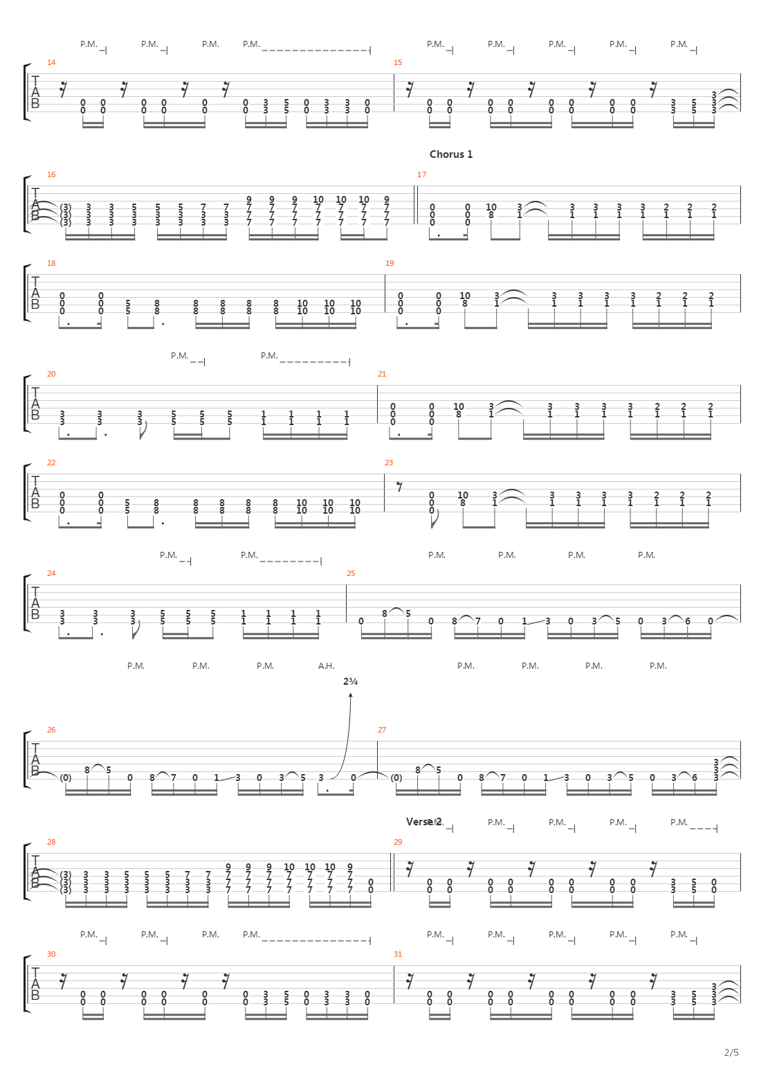 Stricken吉他谱