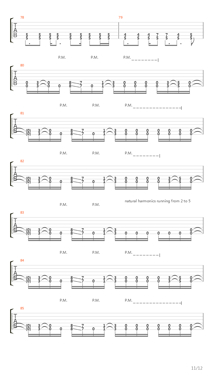 Stricken吉他谱