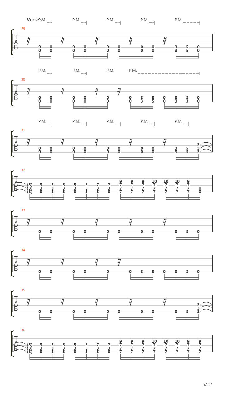 Stricken吉他谱