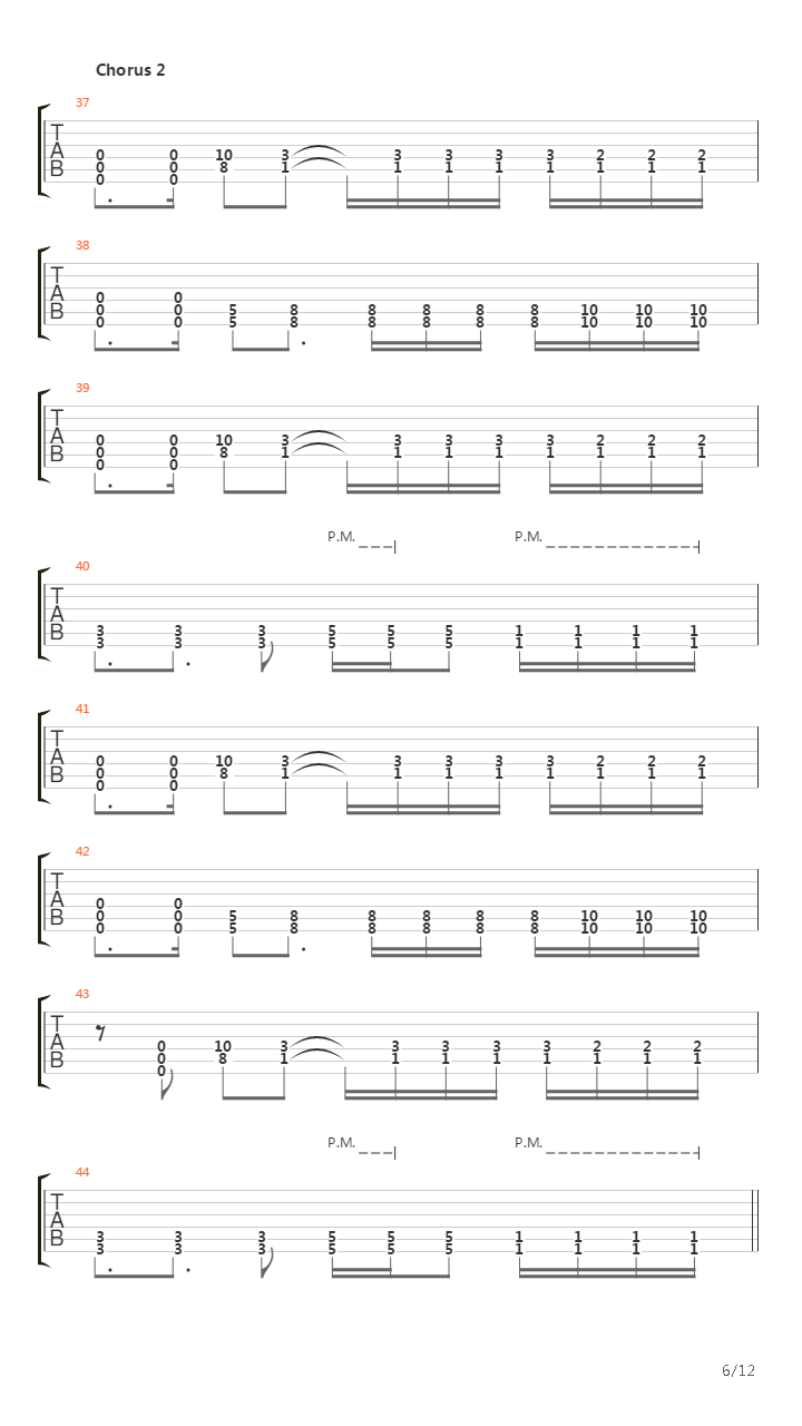 Stricken吉他谱