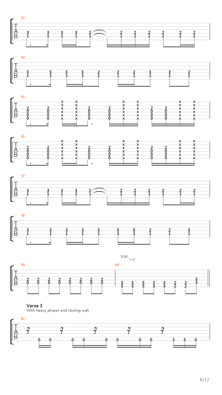 Stricken吉他谱