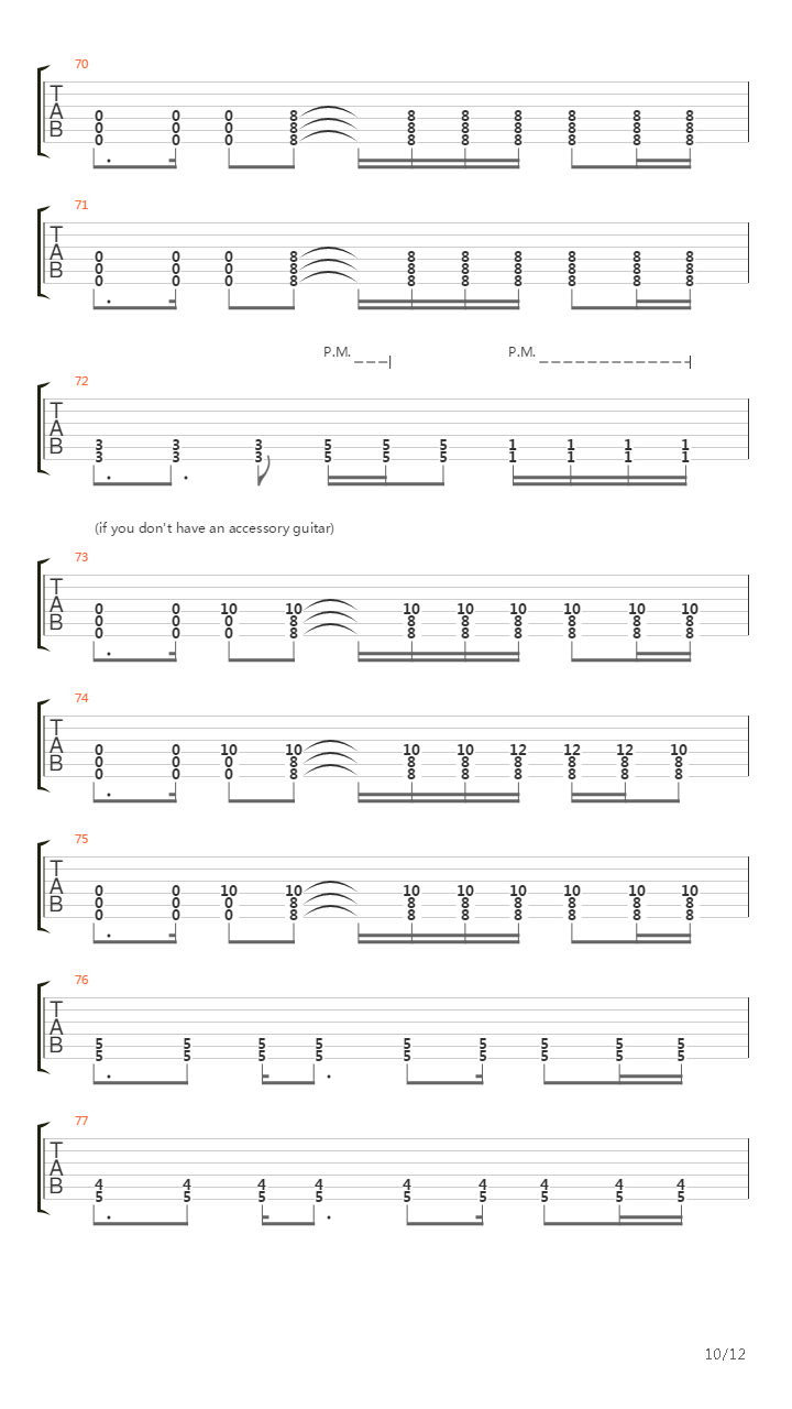 Stricken吉他谱