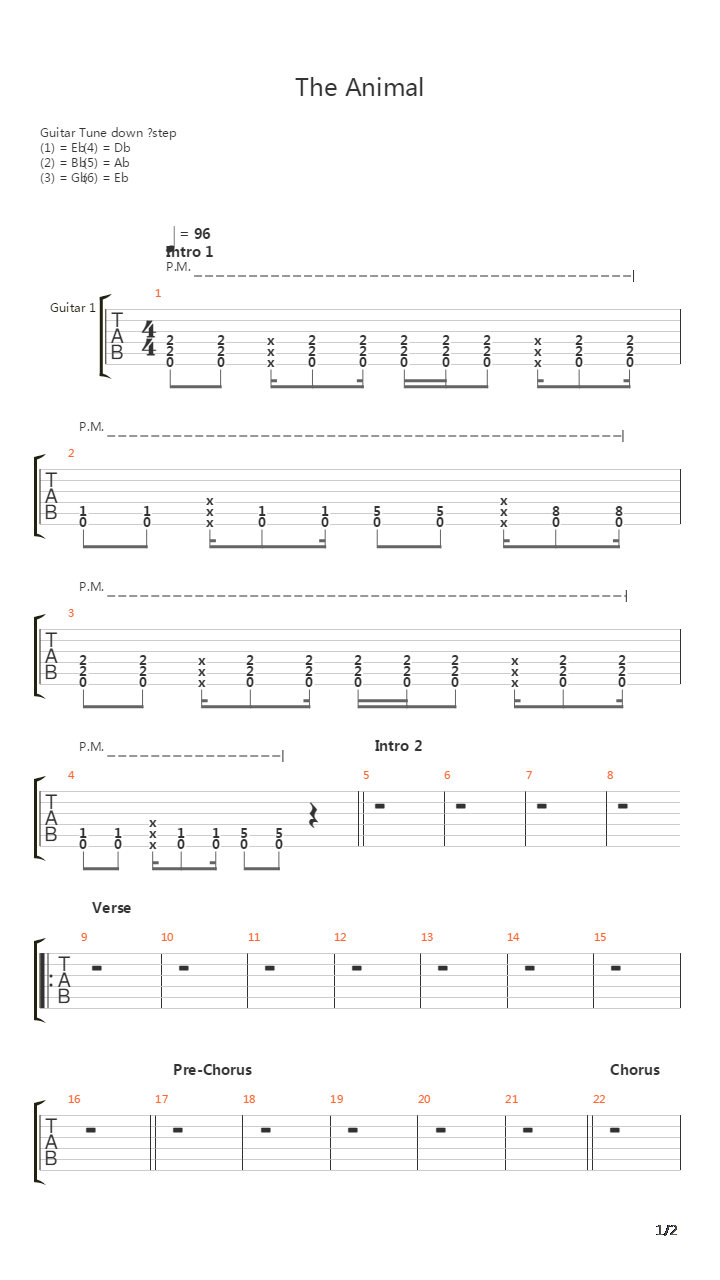 The Animal吉他谱