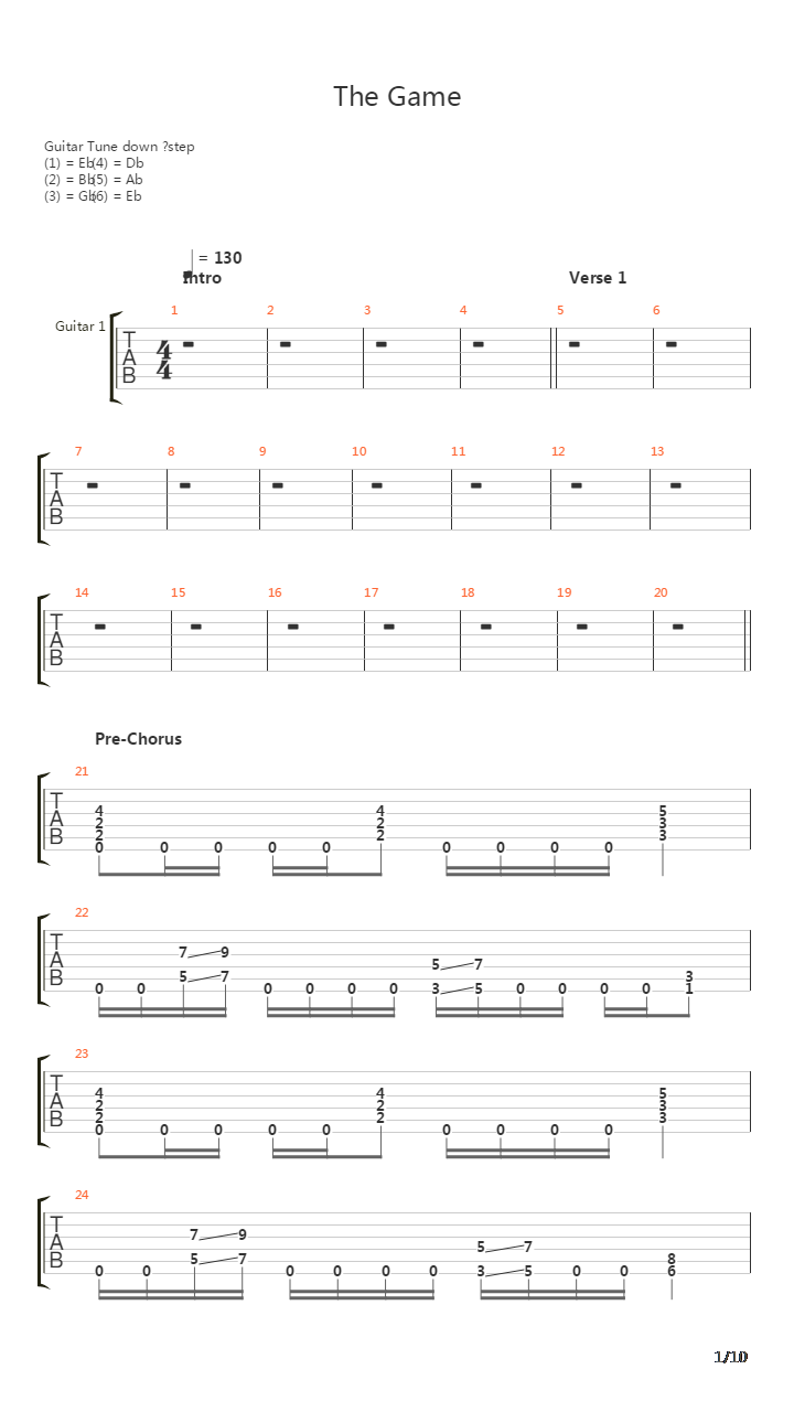 The Game吉他谱