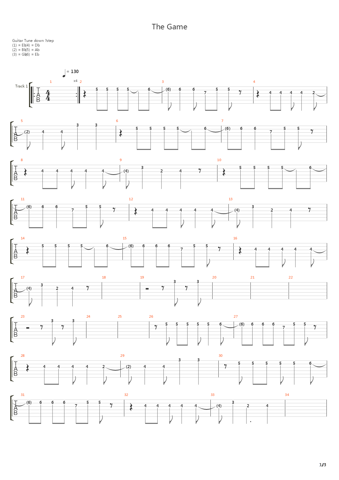 The Game吉他谱