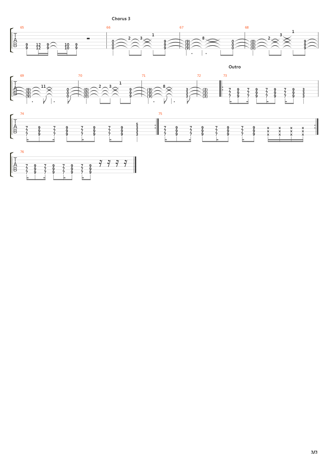 Voices吉他谱