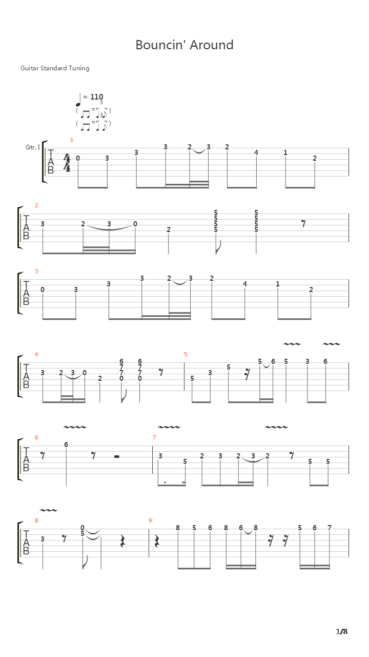 Bouncin Around吉他谱