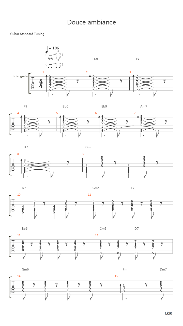 Douce Ambiance 1943吉他谱