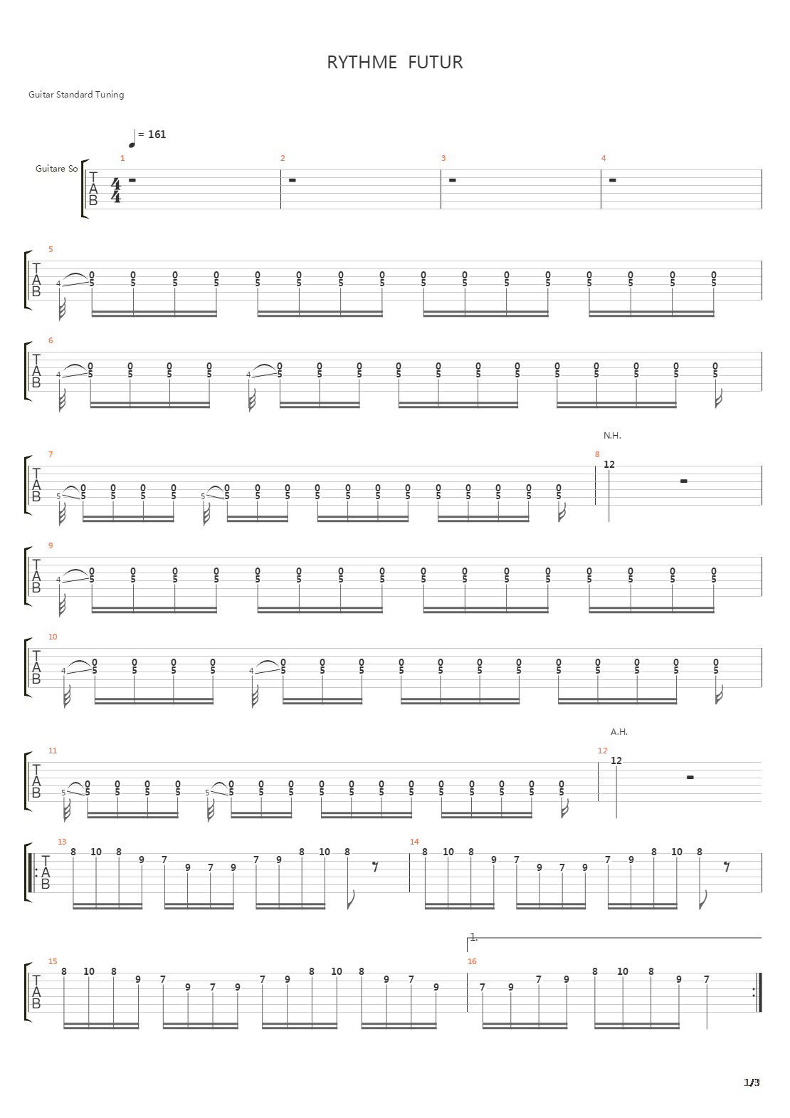 Rhythm Futur吉他谱