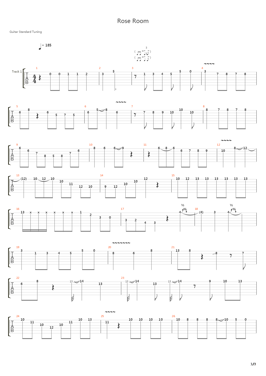 Rose Room吉他谱