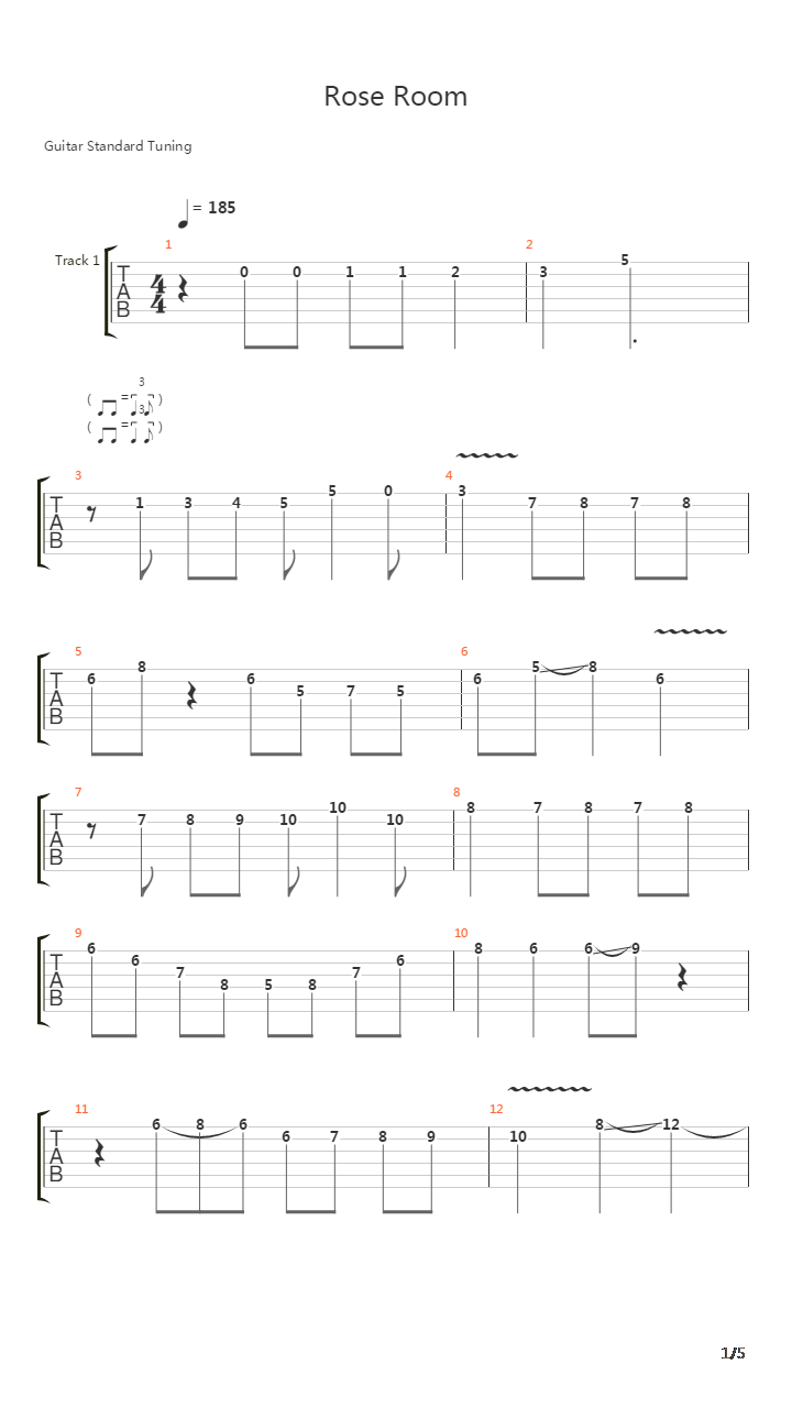 Rose Room吉他谱