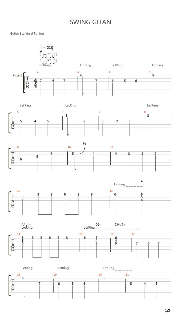 Swing Gitan吉他谱