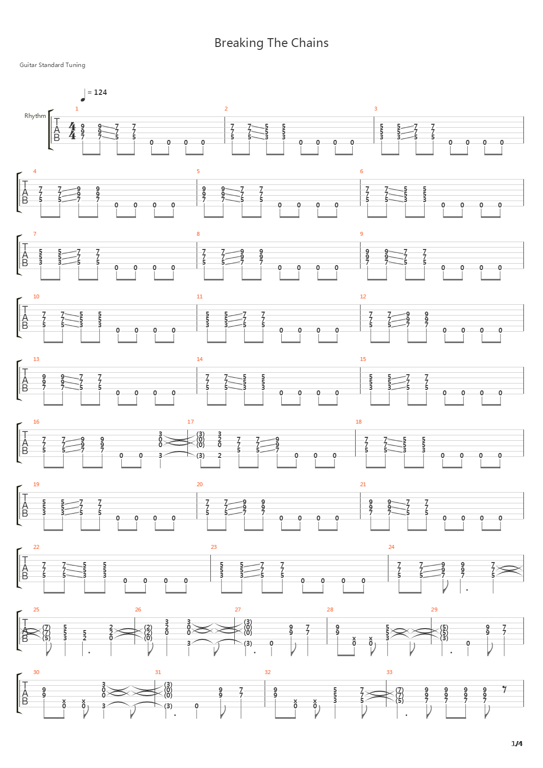 Breaking The Chains吉他谱