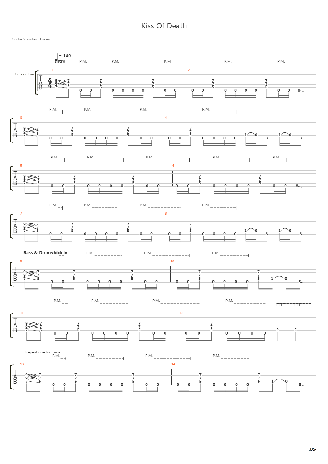 Kiss Of Death吉他谱
