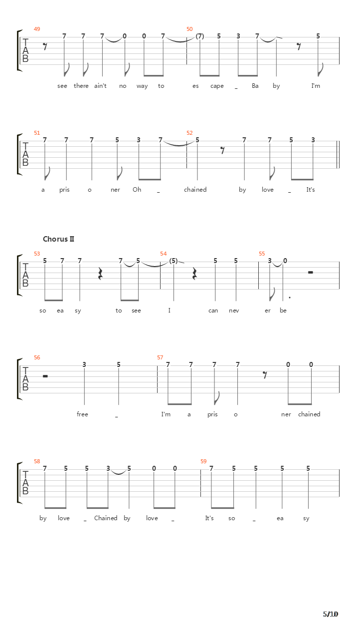 The Prisoner吉他谱