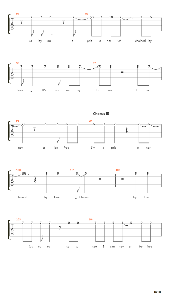The Prisoner吉他谱