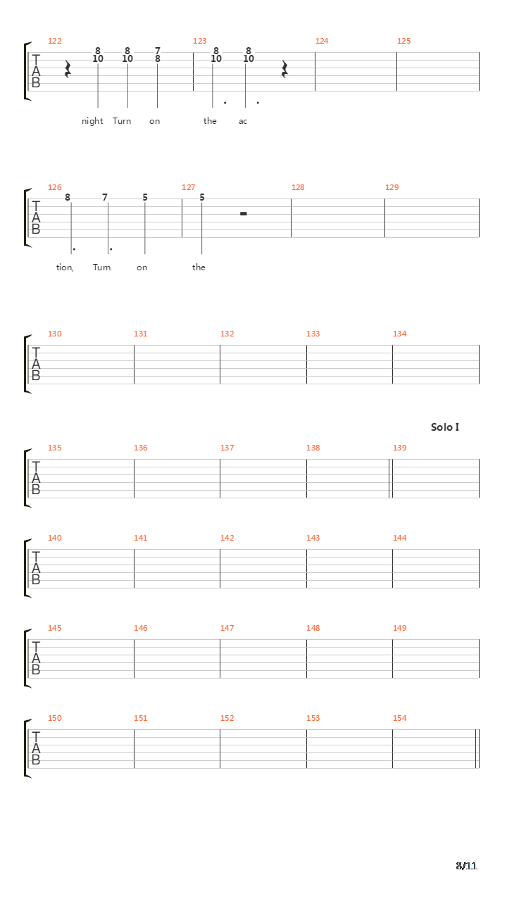 Turn On The Action吉他谱