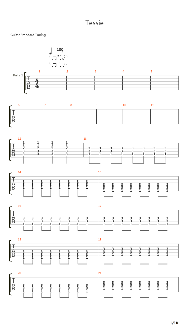 Tessie吉他谱