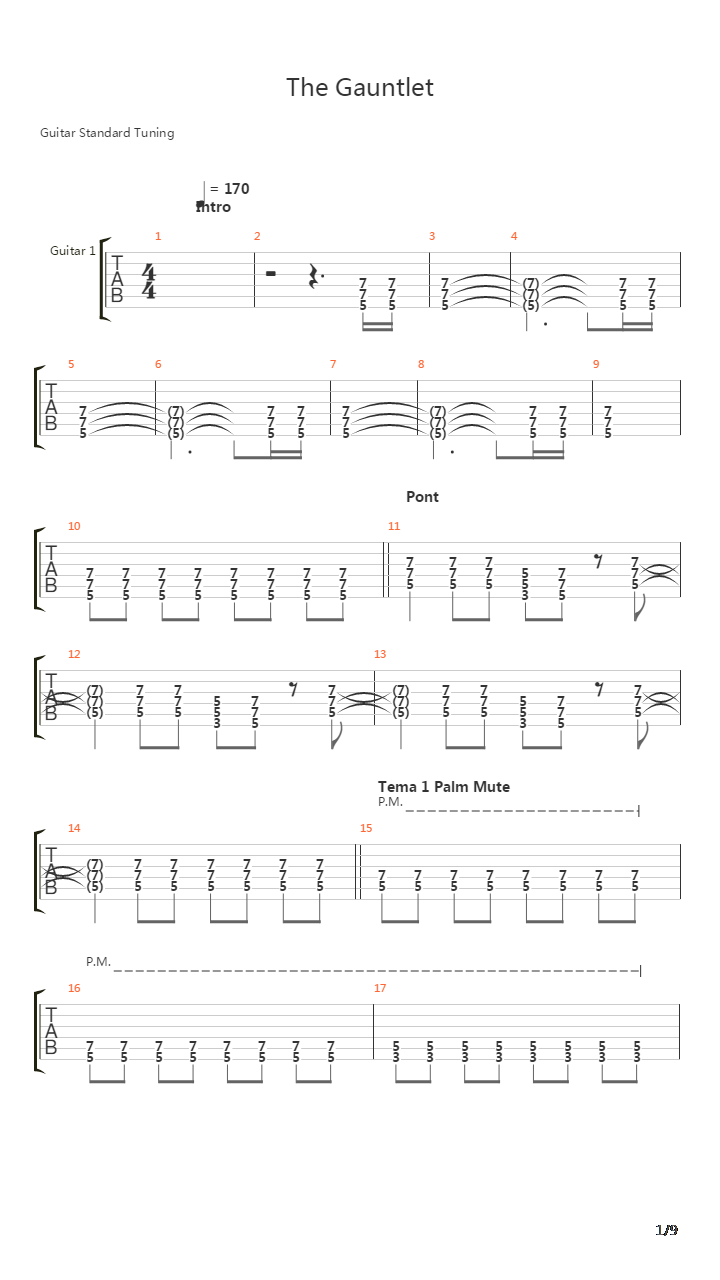 The Gauntlet吉他谱