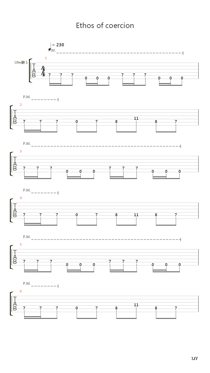 Ethos Of Coercion吉他谱