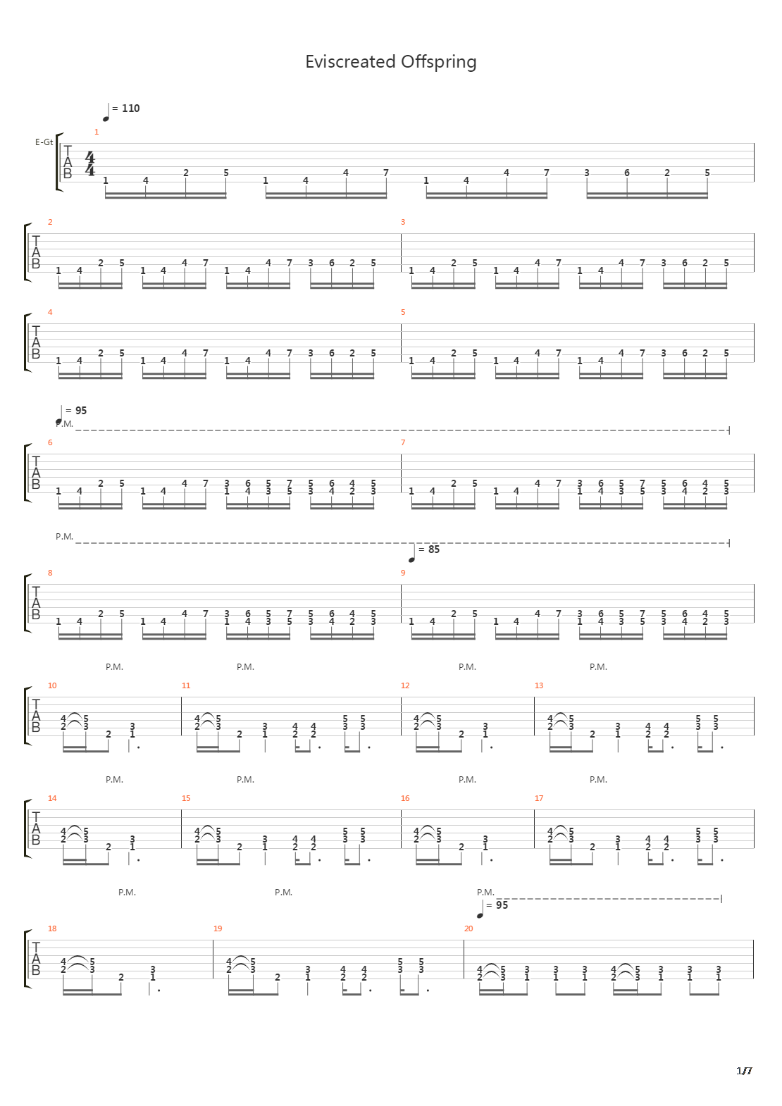 Eviscreated Offspring吉他谱