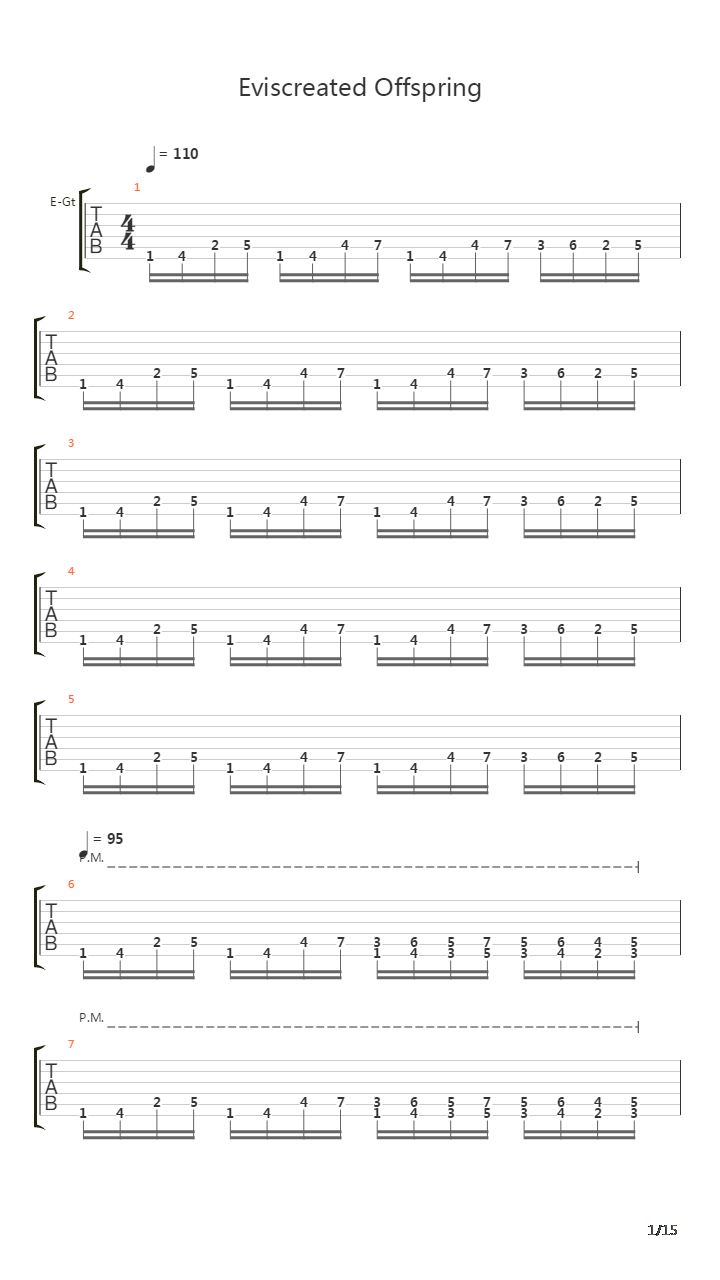 Eviscreated Offspring吉他谱