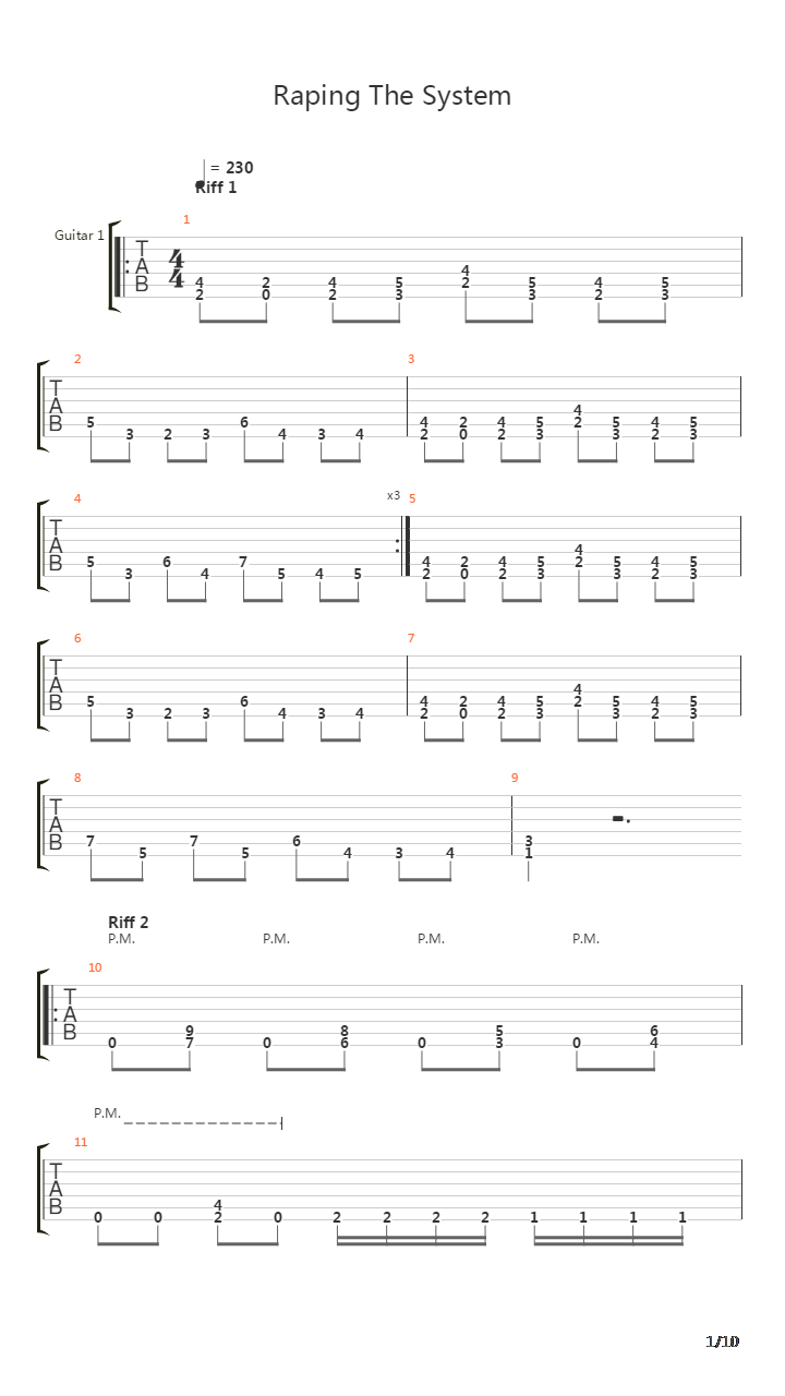 Raping The System吉他谱