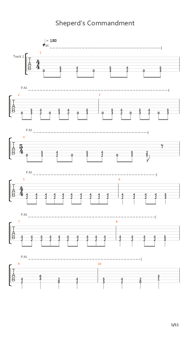 Sheperds Commandment吉他谱