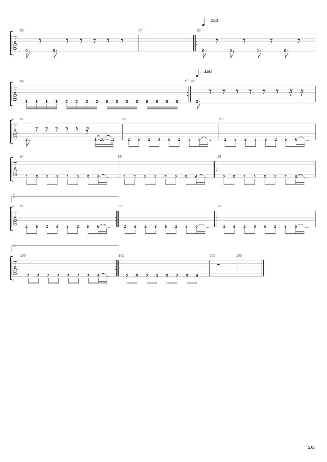 Streaks Of Blood吉他谱