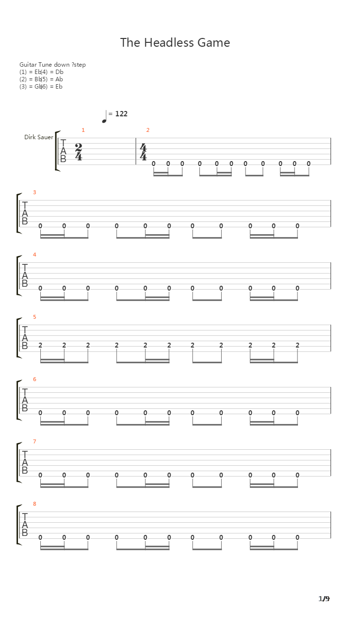 The Headless Game吉他谱