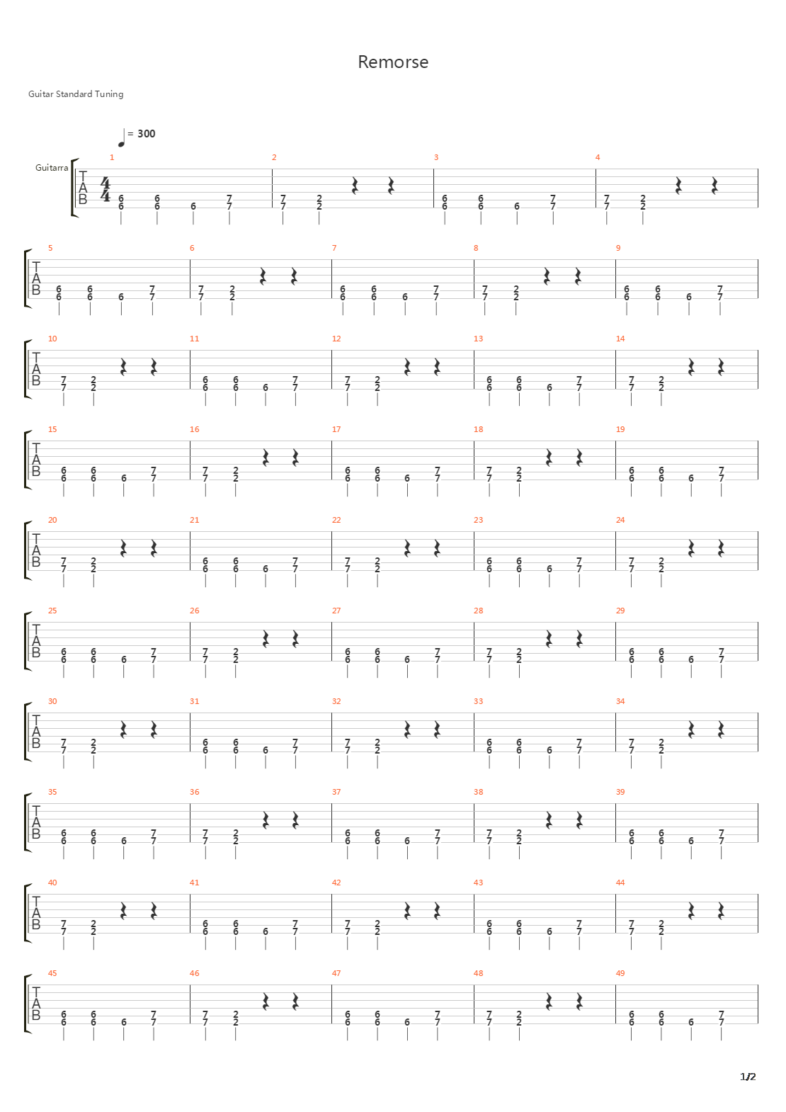 Remorse吉他谱