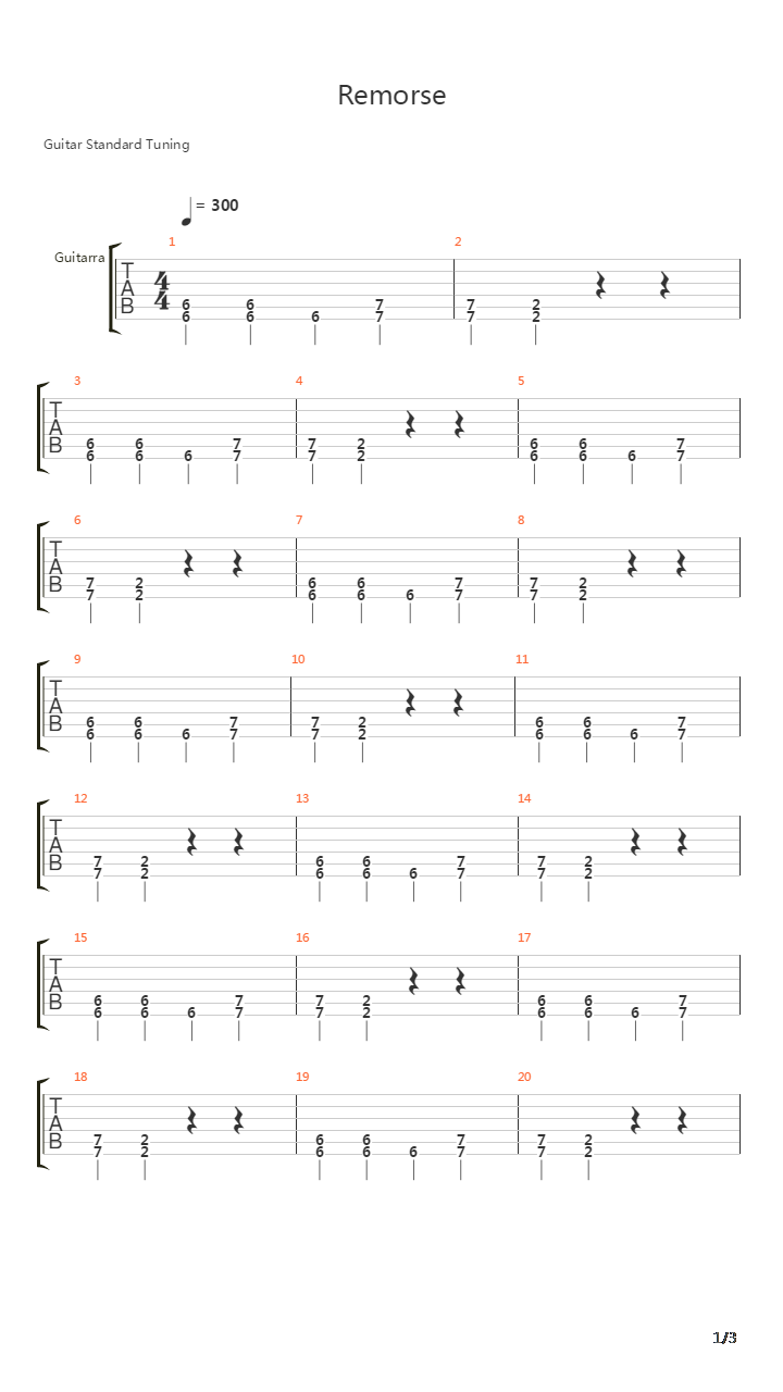 Remorse吉他谱