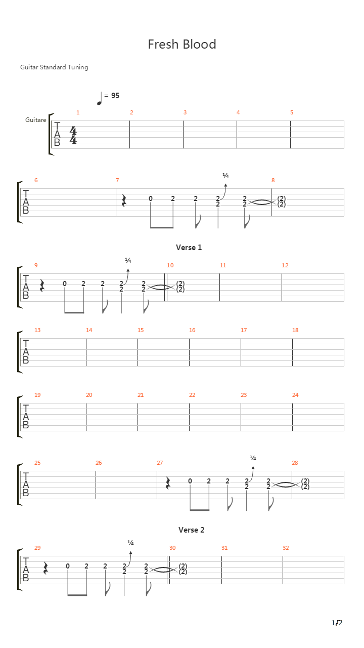 Fresh Blood吉他谱