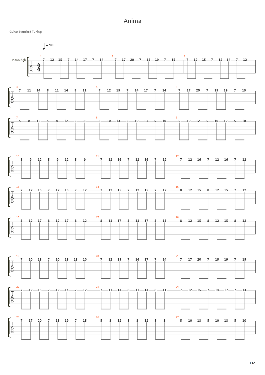 Anima吉他谱